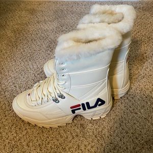 NWT FILA Disruptor Shearling Boots